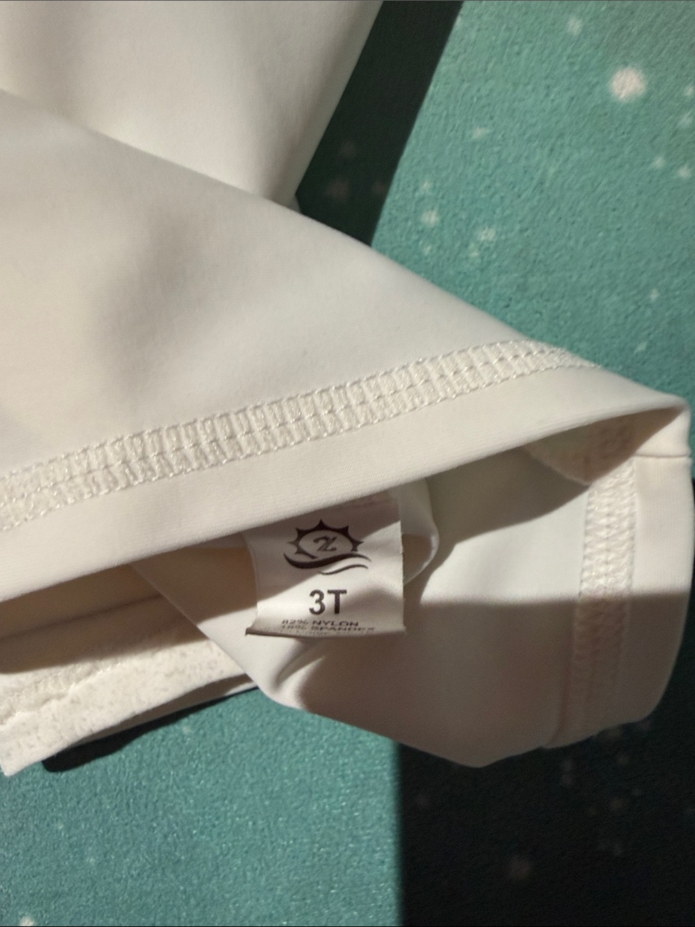 White Zip-Up Rash Guard Jacket 3t - Picture 2 of 7
